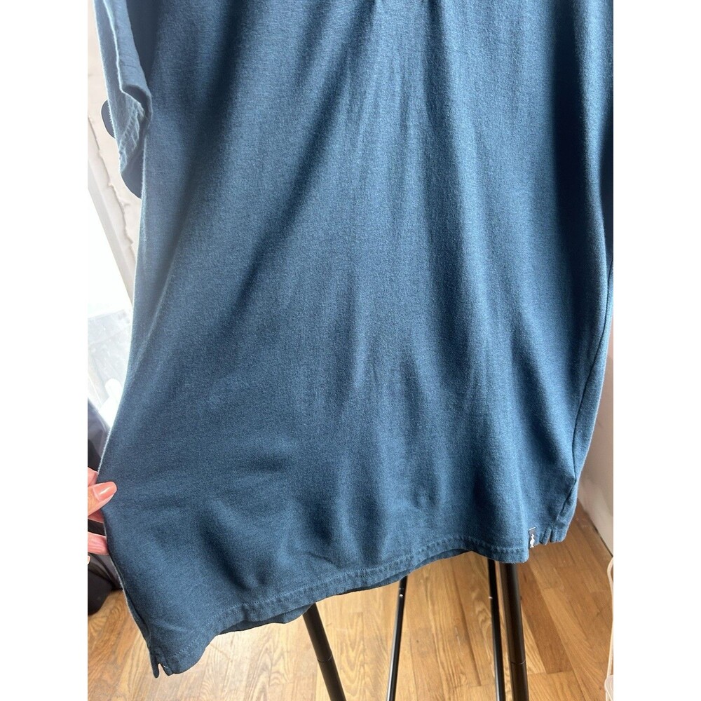 Smartwool Polo Shirt Mens M Twilight Blue Merino Wool Organic Cotton Short Sleev - Picture 6 of 12
